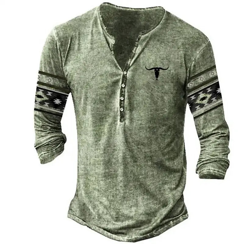 Vintage Men's T Shirt Long Sleeve Top Street Tees Usa Route 66 Letter Graphic 3d Print T-Shirt Fall Oversized Loose Clothing 4xl